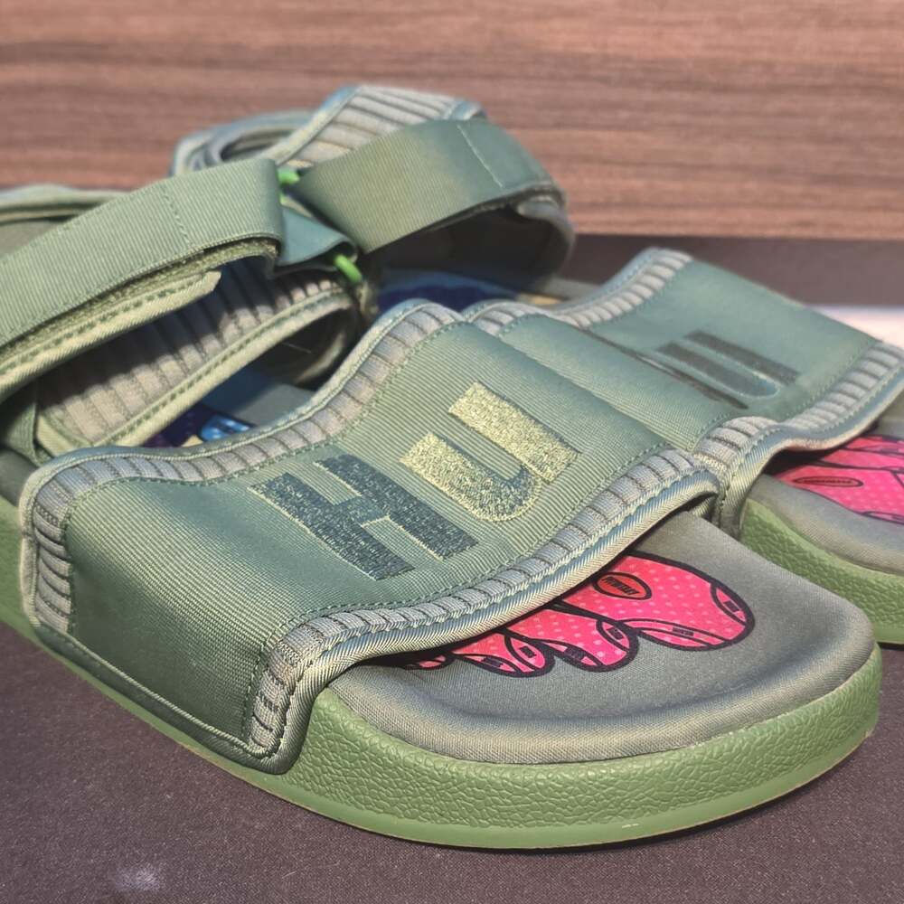 Adidas x Pharrell Williams Adilette 2.0 Tribe Green Sandals FU7611